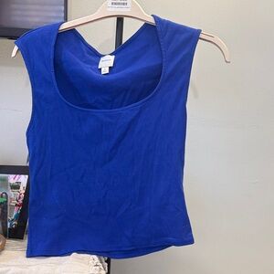 Maeve Royal Blue Scoop Neck Sleeveless Tank
